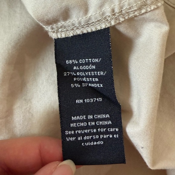 Zac & Rachel Women's Beige Button-Up Tunic Shirt Size L Relaxed Fit Cotton Blend - Picture 10 of 11